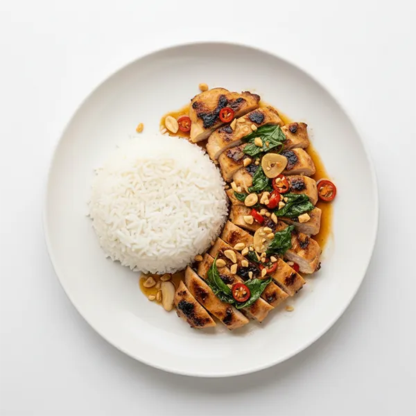 Thai Basil Grilled Chicken With Jasmine Rice